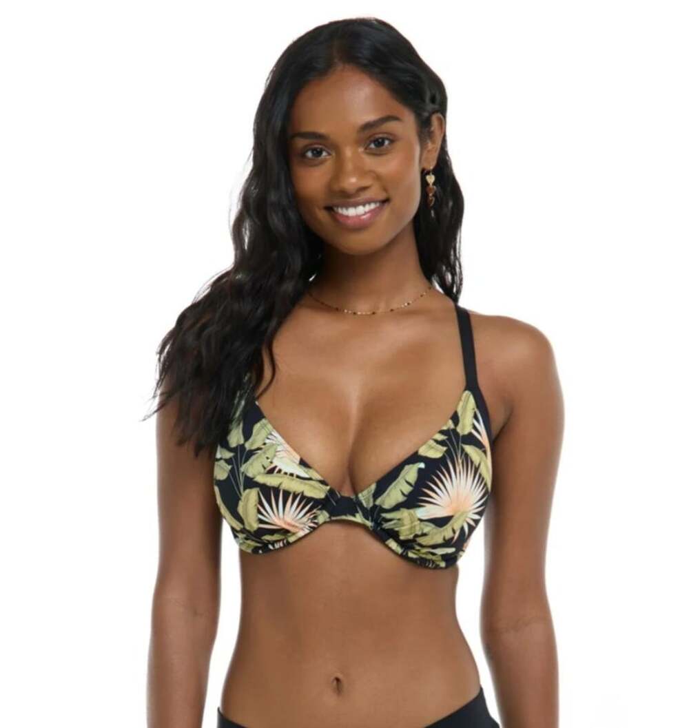 Skye Swimwear Hilary Underwire Bikini Top DD Black Tropical